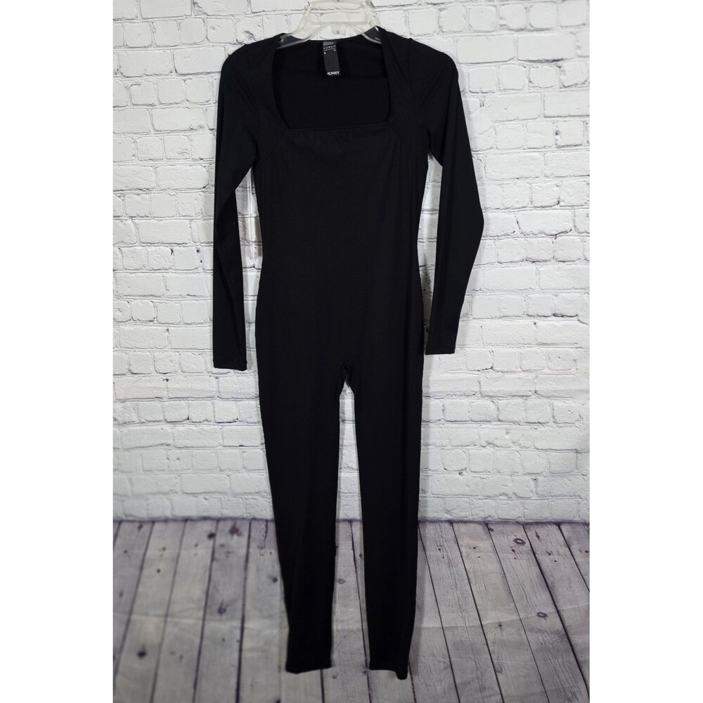 Pumiey Women's Small Catsuit Black One Piece Unitard